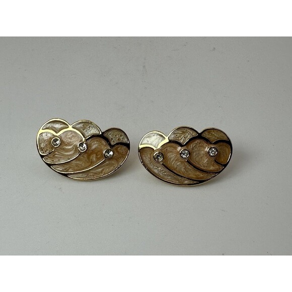 Vtg Kenneth Jay Lane KJL For Avon Earrings Butterfly Wings, KJL Jewelry Enameled - Picture 5 of 7